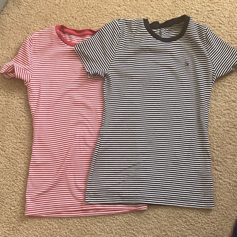 Tommy Hilfiger Women’s ' Striped Tee Set - Pink & Blue